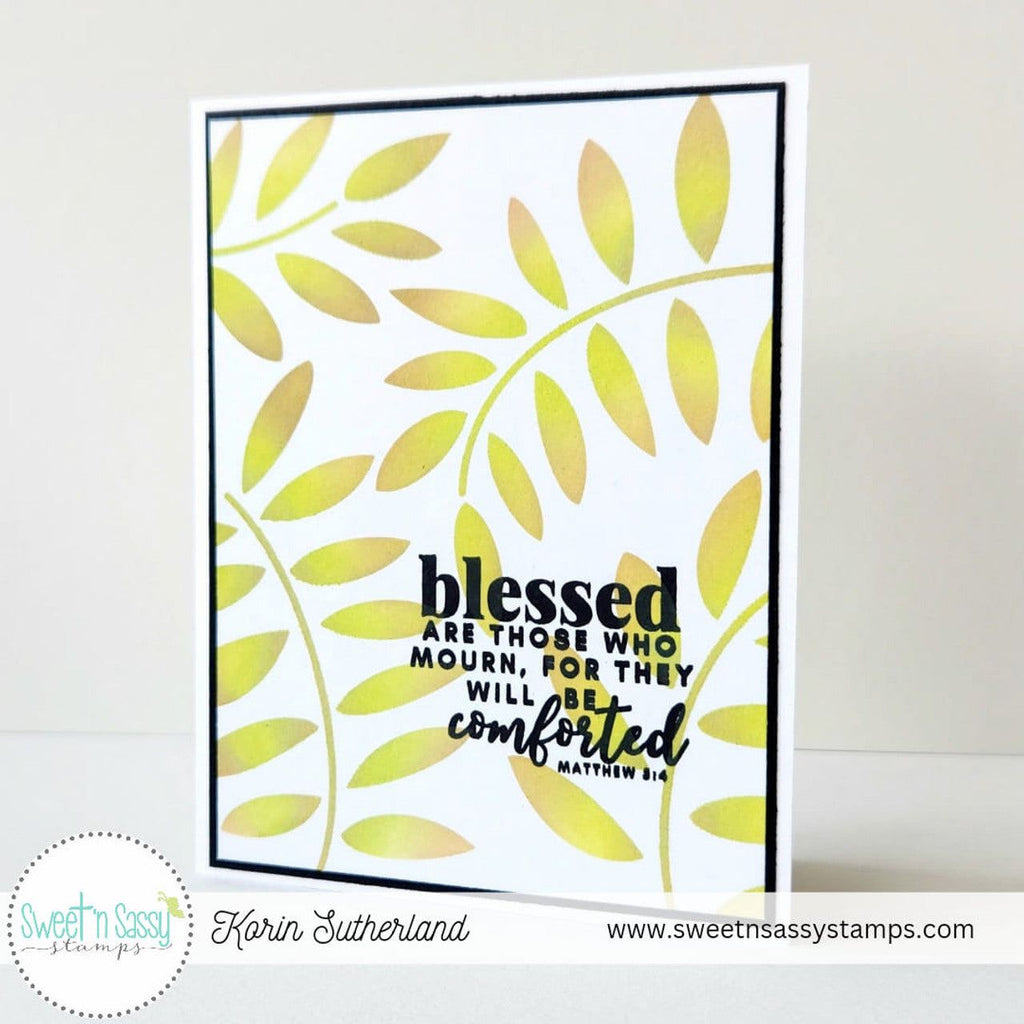 Sweet 'N Sassy Leaf Fronds 6 x 6 Stencil cws-st-24-04 blessed are those who mourn