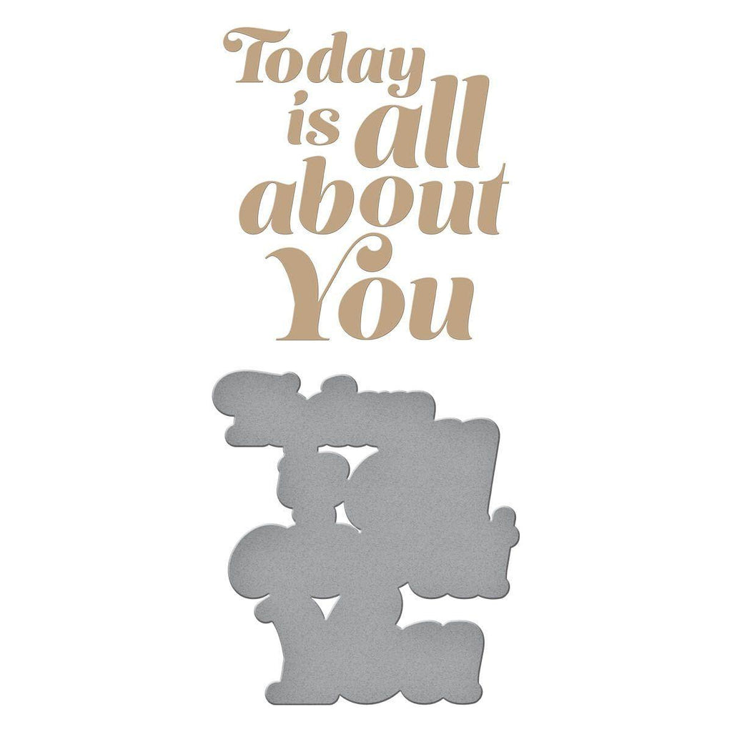 GLP-389 Spellbinders Glimmering All About You Hot Foil Plate and Die Set