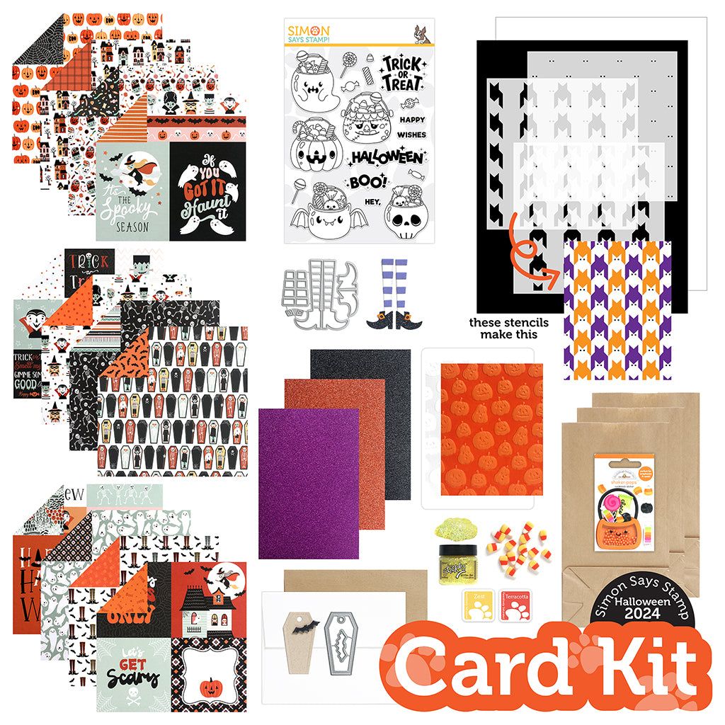 Limited Edition Simon Says Stamp Card Kit Halloween Treats htck24