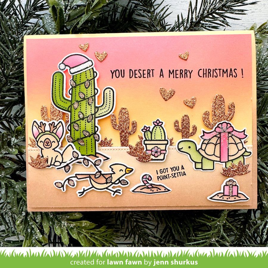 Lawn Fawn Christmas in the Desert STAMPtember Exclusive Stamps Dies and Stencils Set | color-code:ALT03