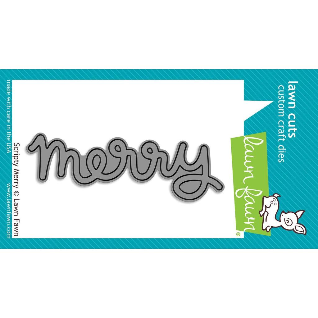 Lawn Fawn SCRIPTY MERRY Lawn Cuts Die LF1267