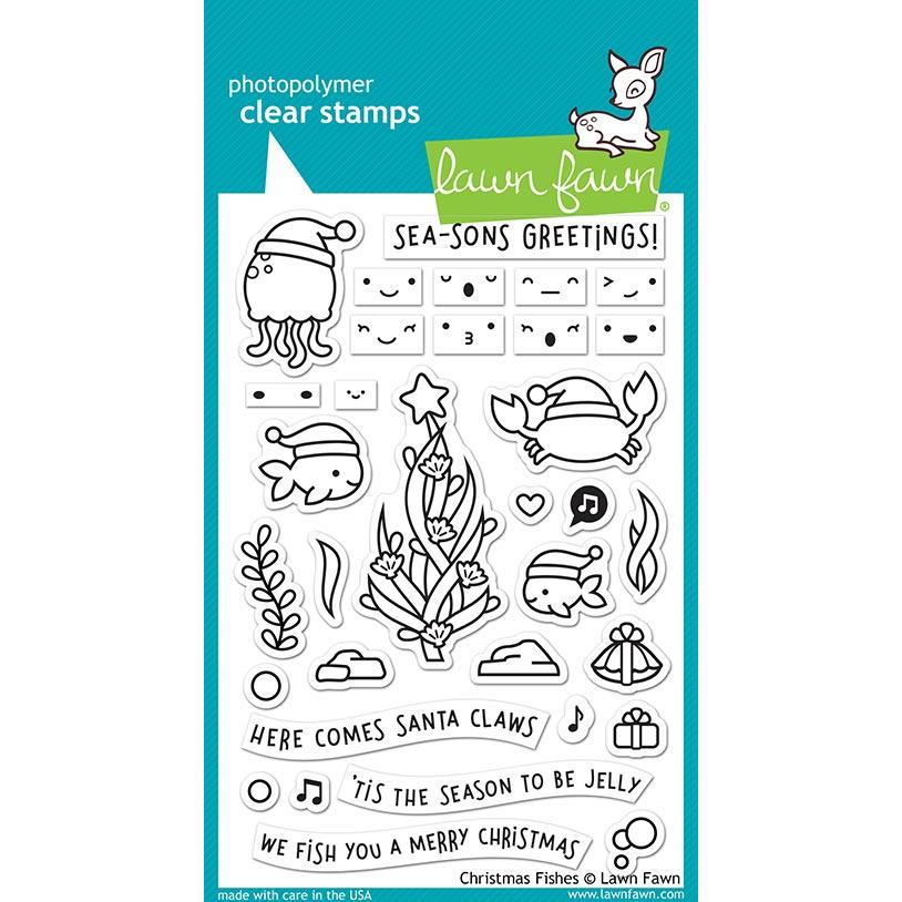 Lawn Fawn Christmas Fishes Clear Stamps lf2024