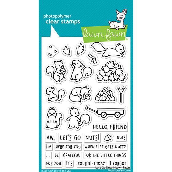 Lawn Fawn Let's Go Nuts Clear Stamps lf2407