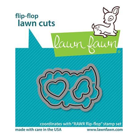 Lawn Fawn Rawr Flip-Flop Dies lf2742