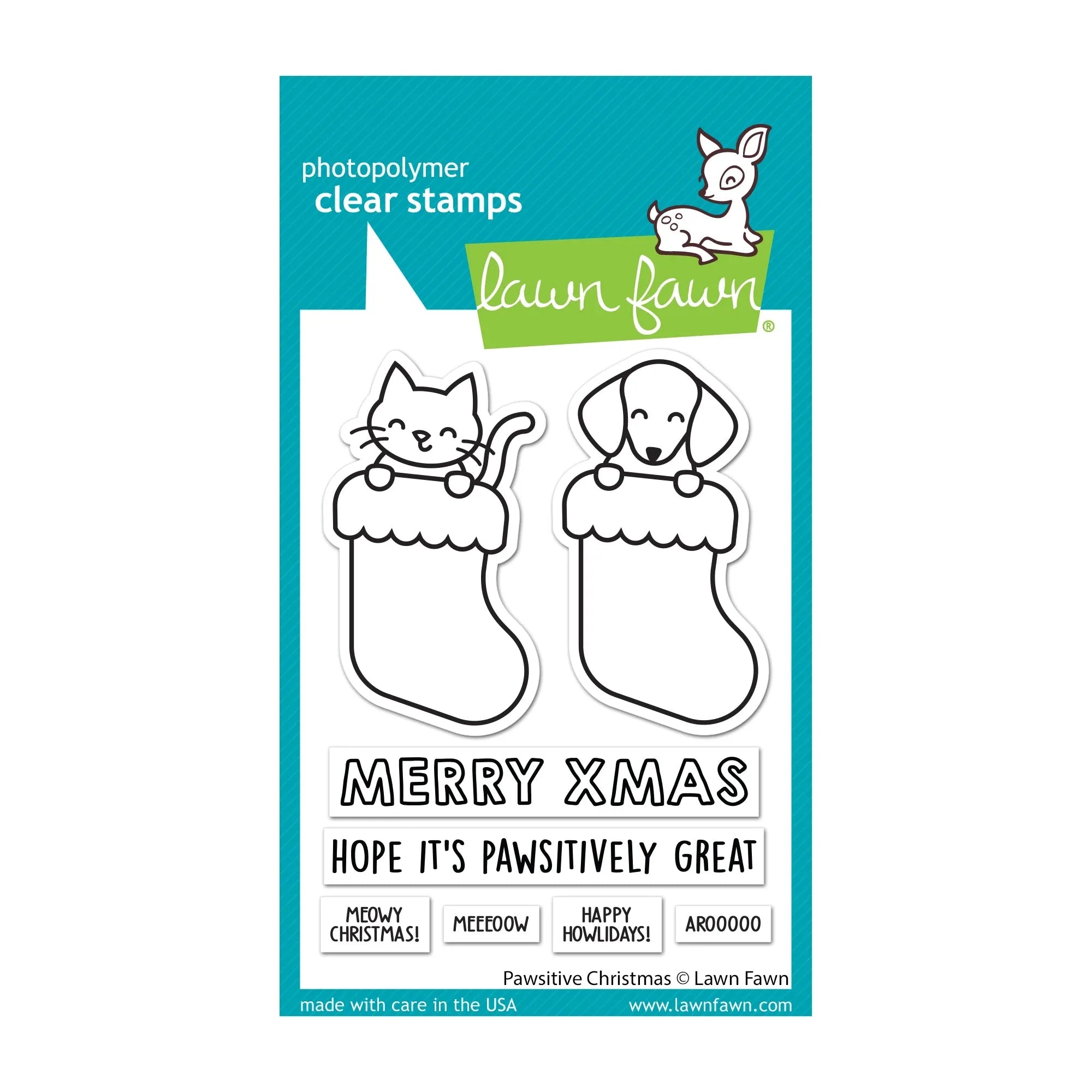 Lawn Fawn Pawsitive Christmas Clear Stamps lf2983 – Simon Says Stamp