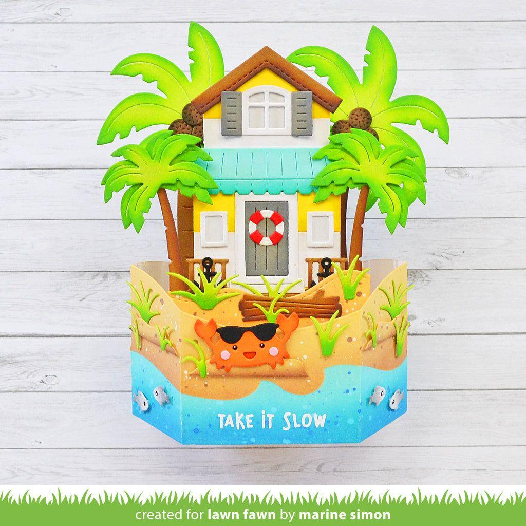 Lawn Fawn Build-A-House Beach Add-One Dies lf3182 take it slow