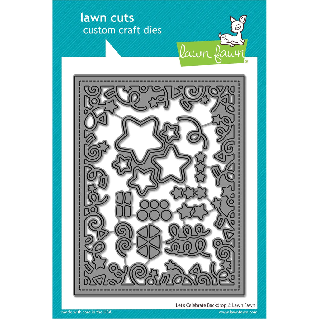 Lawn Fawn Let's Celebrate Backdrop Dies lf3187