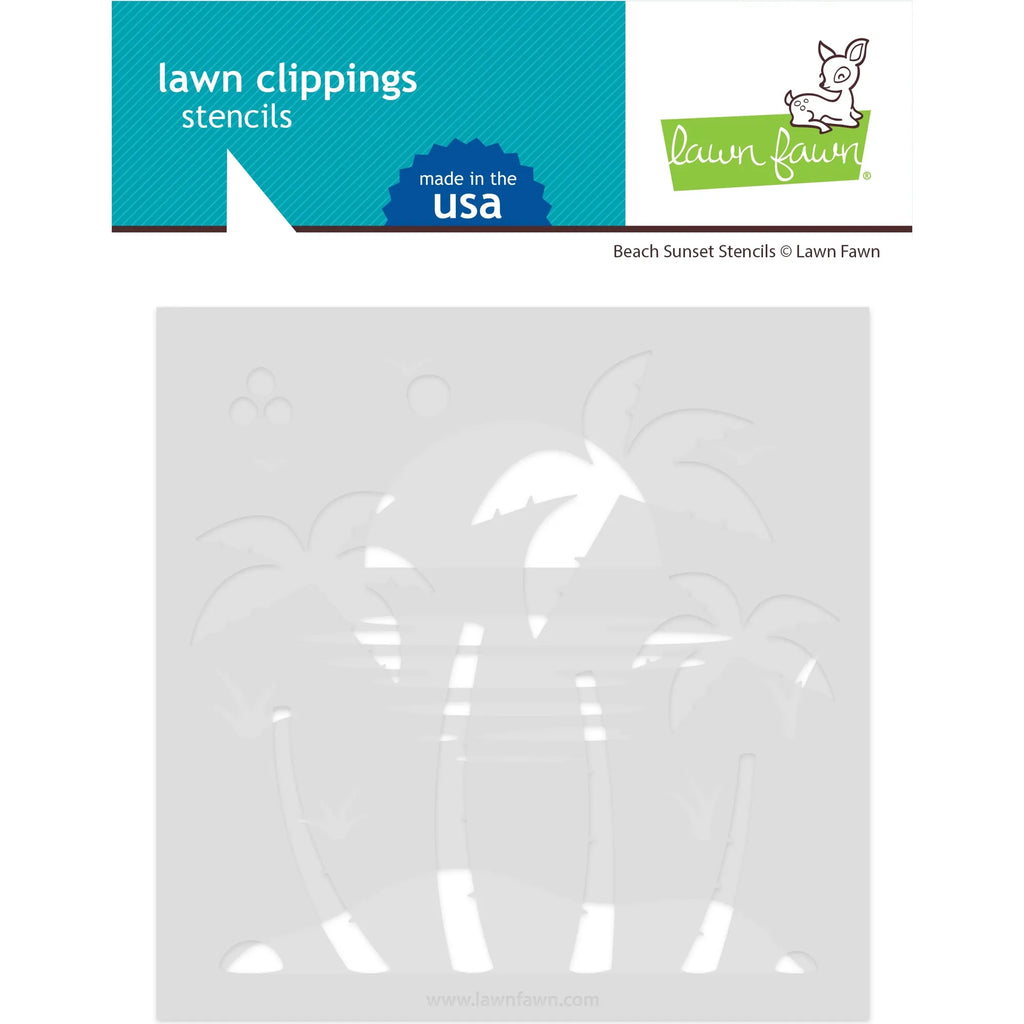 Lawn Fawn Beach Sunset Stencils lf3189