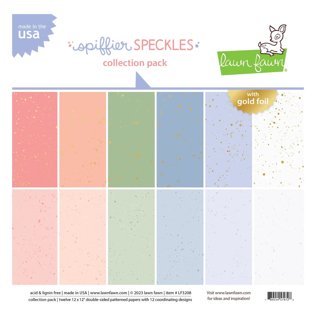 Lawn Fawn Spiffier Speckles 12x12 Inch Collection Kit lf3208