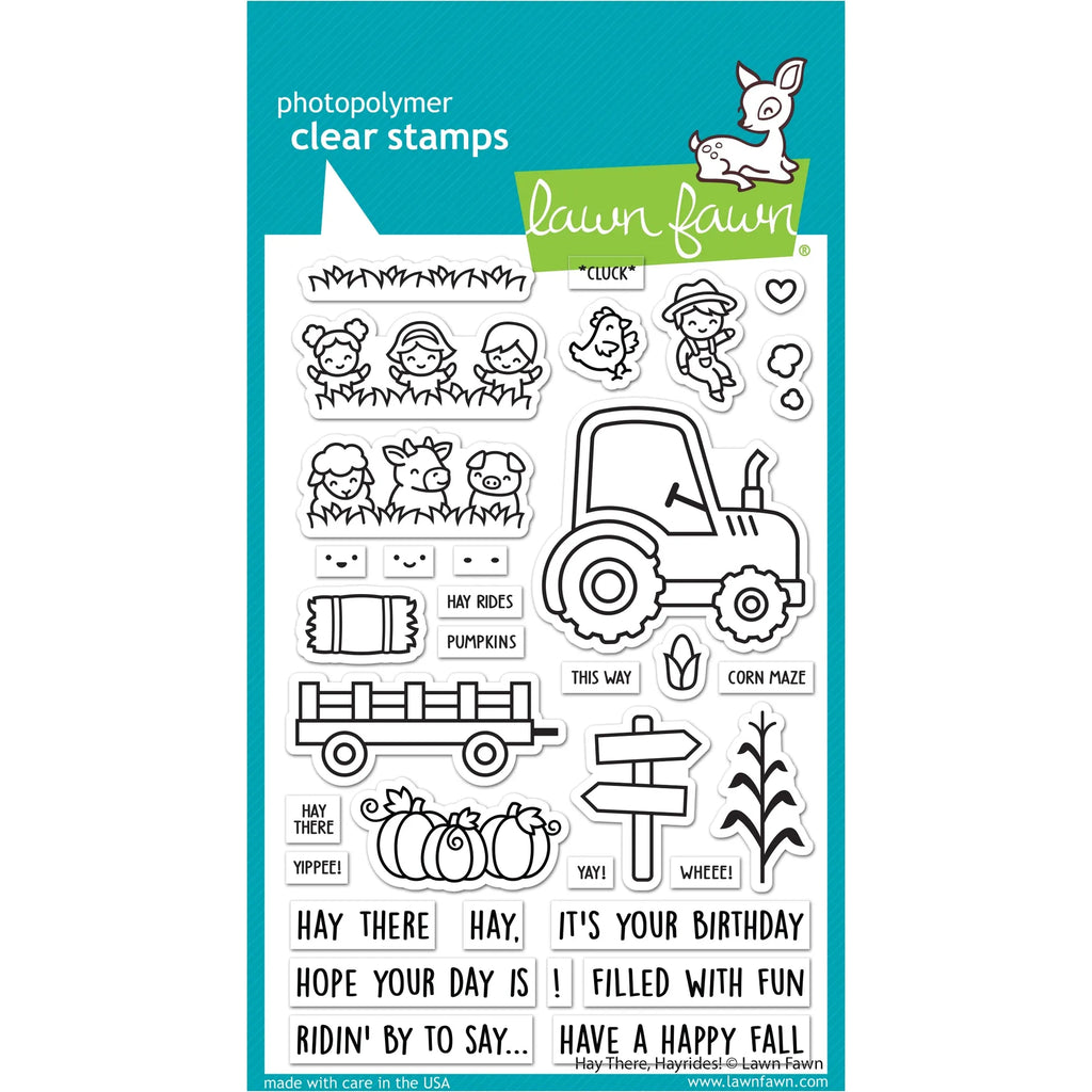 Lawn Fawn Hay There, Hayrides! Clear Stamps lf3213