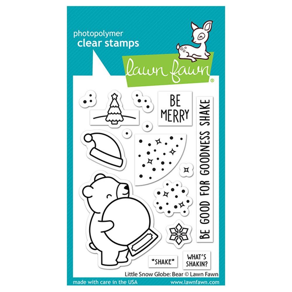 Lawn Fawn - Clear Stamps - Little Snow Globe: Bear