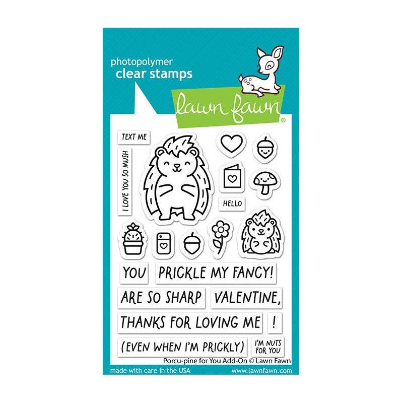 Lawn Fawn Porcu-pine for You Clear Add-On Stamps lf3301