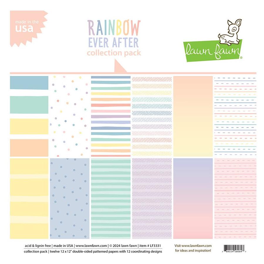 Lawn Fawn Rainbow Ever After 12x12 Inch Collection Pack lf3331