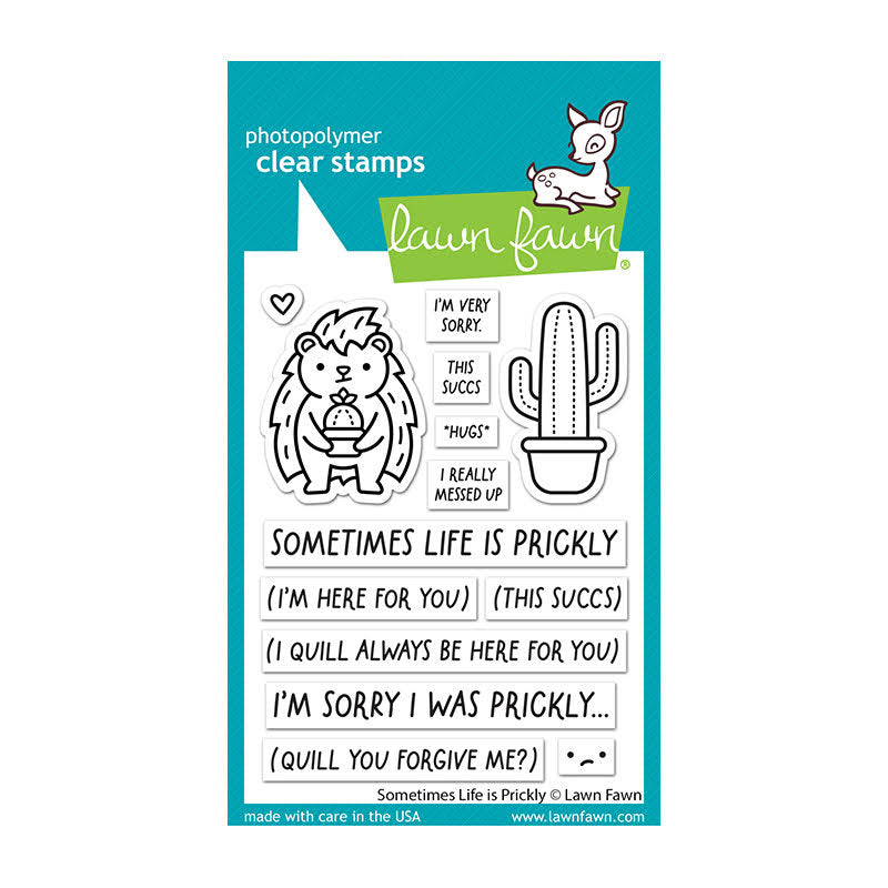 Lawn Fawn Sometimes Life is Prickly Clear Stamps lf3355