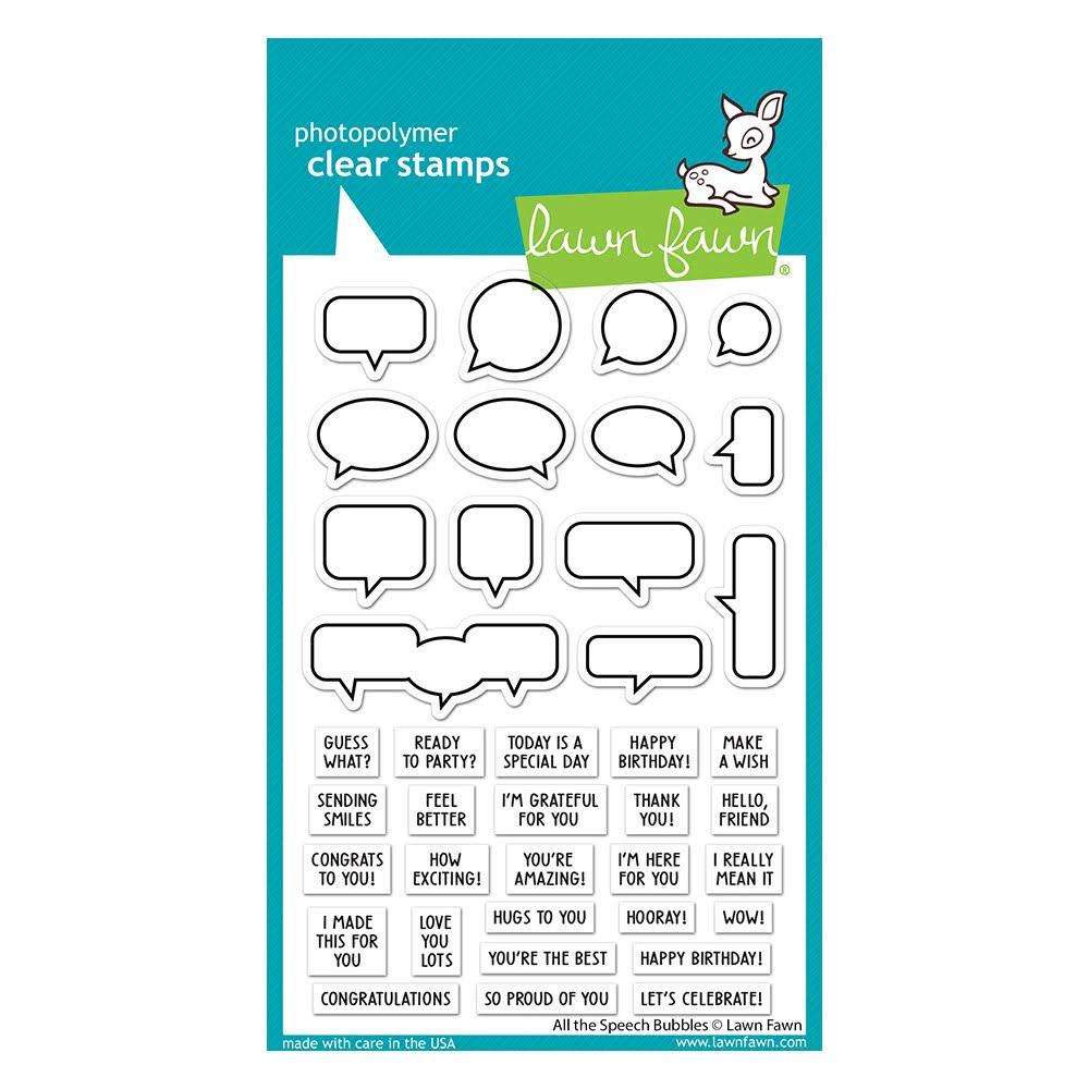 Lawn Fawn All the Speech Bubbles Clear Stamps lf3359