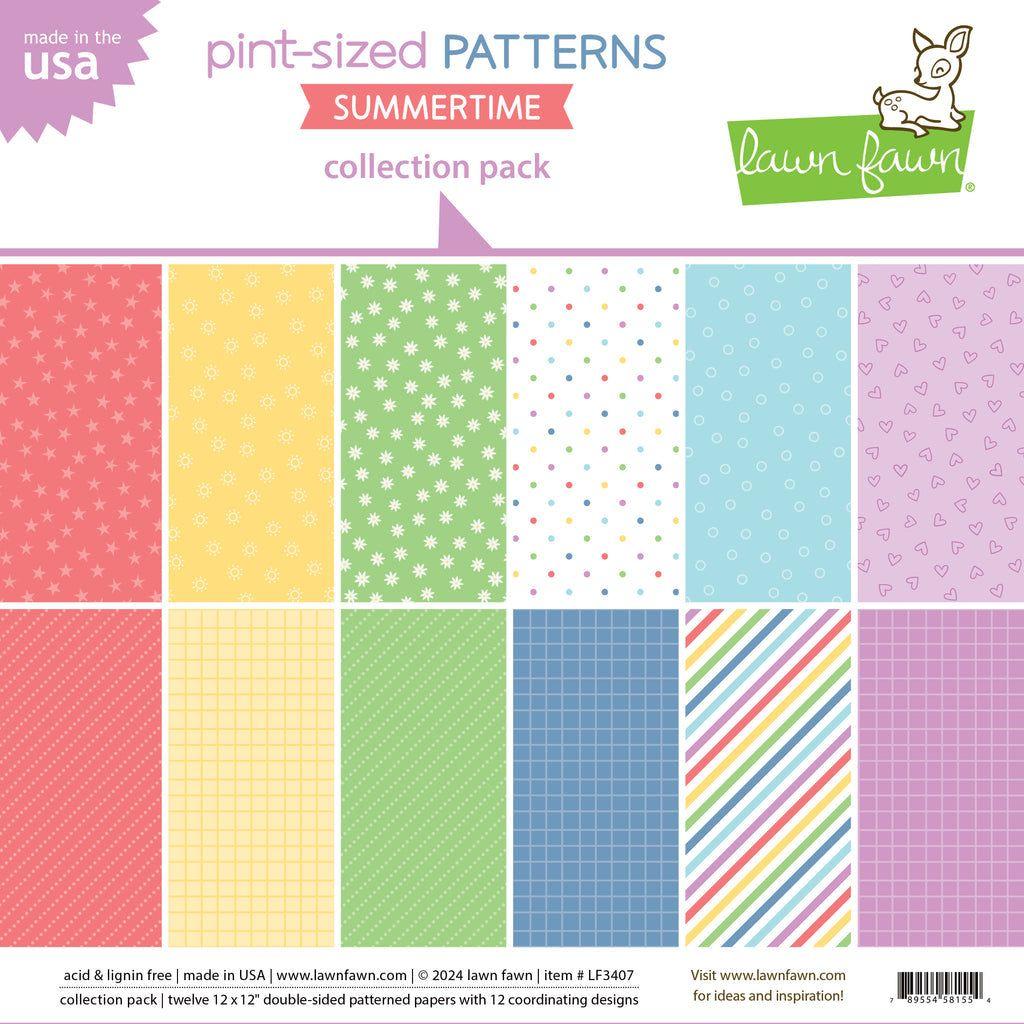 Lawn Fawn Pint-Sized Patterns Summertime 12x12 Inch Collection Pack lf3407