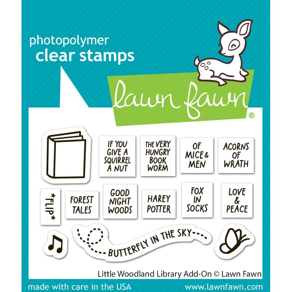 Lawn Fawn Little Woodland Library Add-On Clear Stamps lf3488