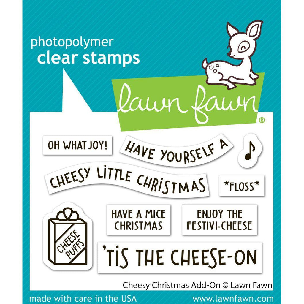 Lawn Fawn Cheesy Christmas Add-On Clear Stamps lf3502