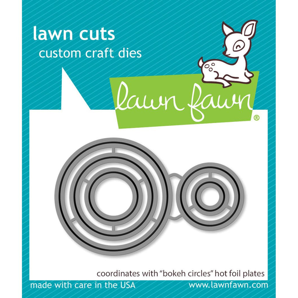 Lawn Fawn Bokeh Circles Hot Foil Plates Coordinating Dies lf3533