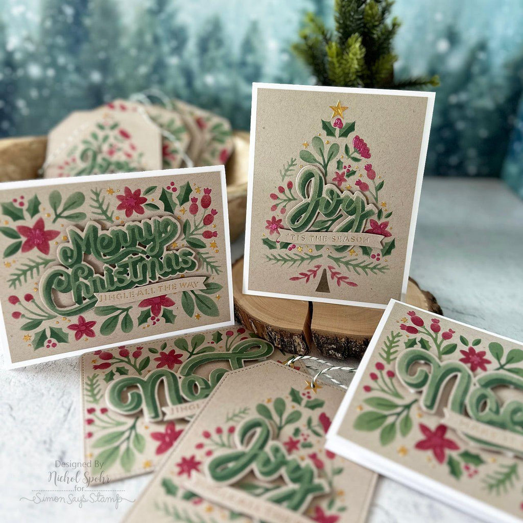 S1-124 Spellbinders Make It Merry Sentiments Etched Dies | color-code:ALT01