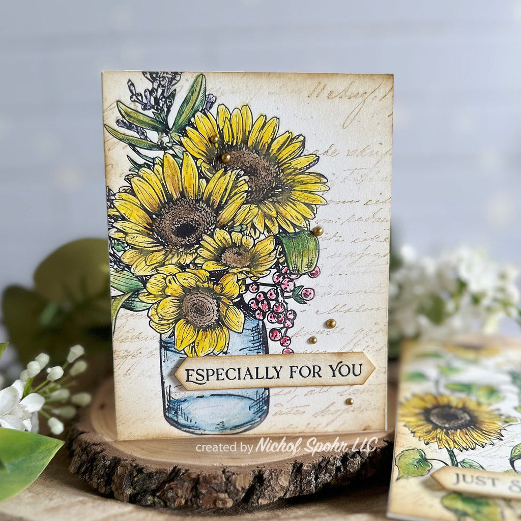 bp-095 Spellbinders Sunflower Bouquet Press Plate and Etched Die Set for you | color-code:ALT01