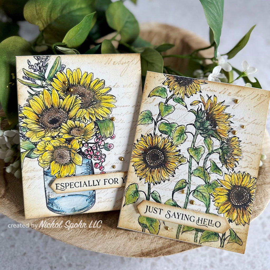 Tim Holtz Distress Watercolor Pencils Set 2 Ranger tdh76315 Sunflowers Cards | color-code:ALT15