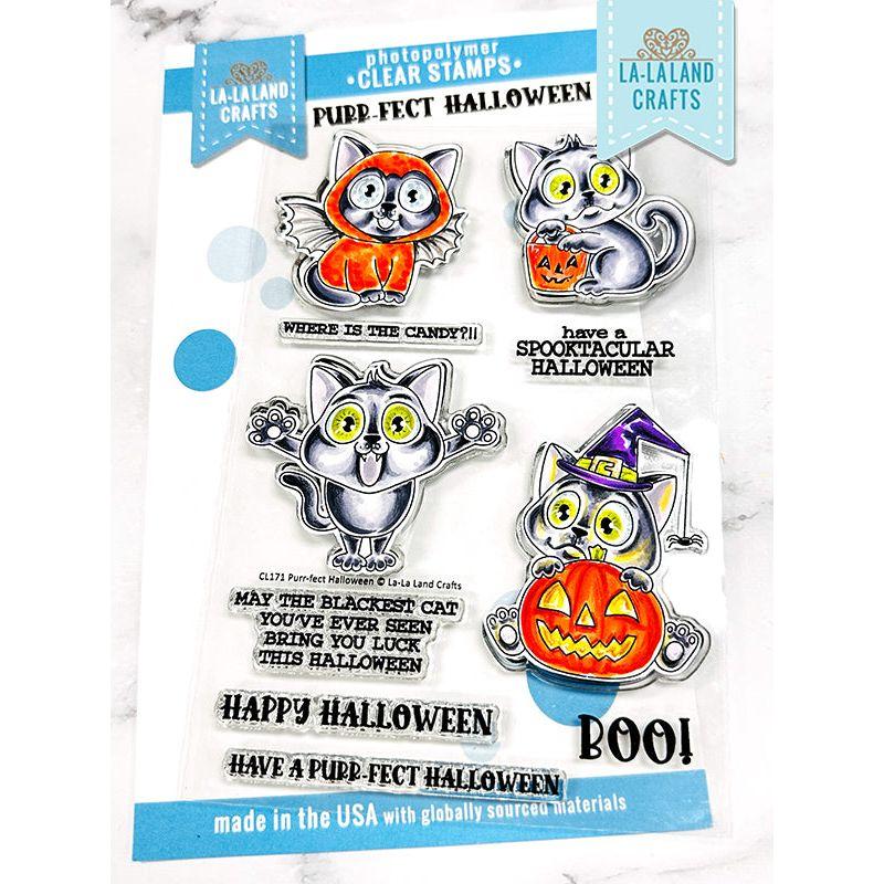 La-La Land Crafts Purr-fect Halloween Clear Stamps cl171