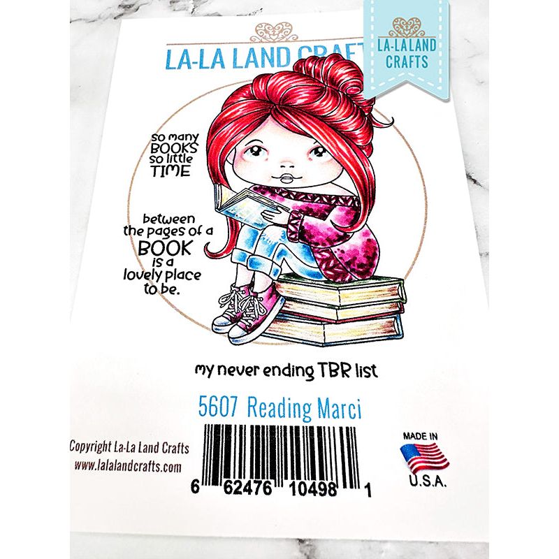 La-La Land Crafts Reading Marci Cling Stamp 5607