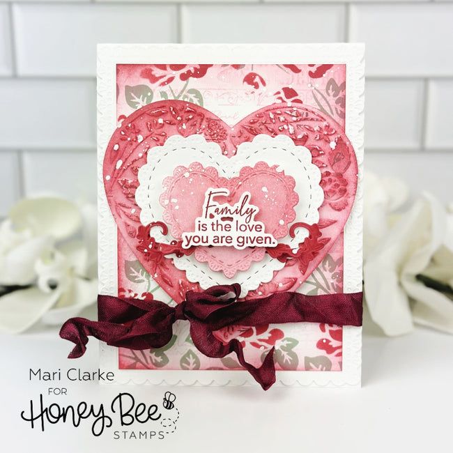 Honey Bee Lace Heart Layering Frames Dies hbds-lhtlf – Simon Says