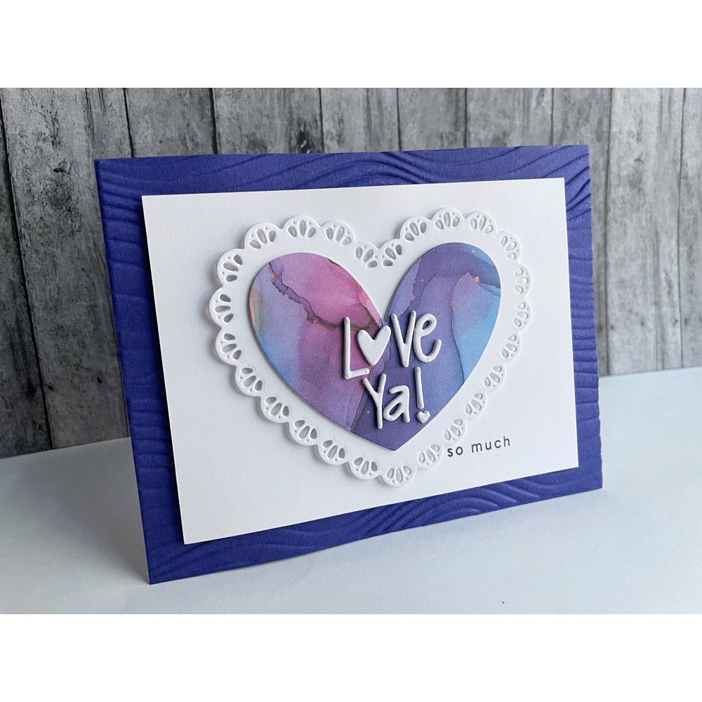 Simon Says Stamp Lace Heart Wafer Dies 1074sdc Celebrate Love Ya Card | color-code:ALT03