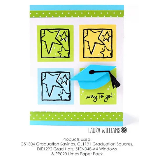 Impression Obsession Graduation Sayings Clear Stamps cs1304 way to go