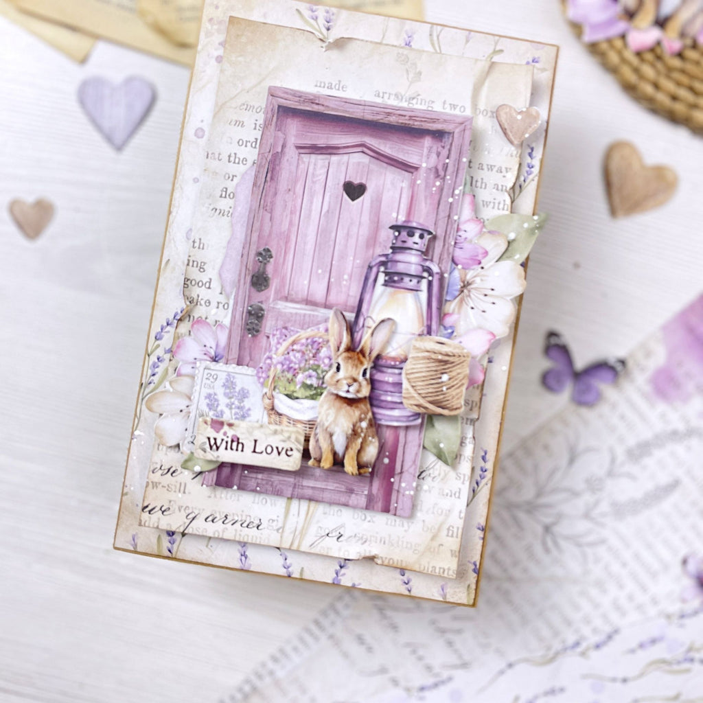 Stamperia Romantic Lavender Assorted Die Cuts dfldc100 bunny