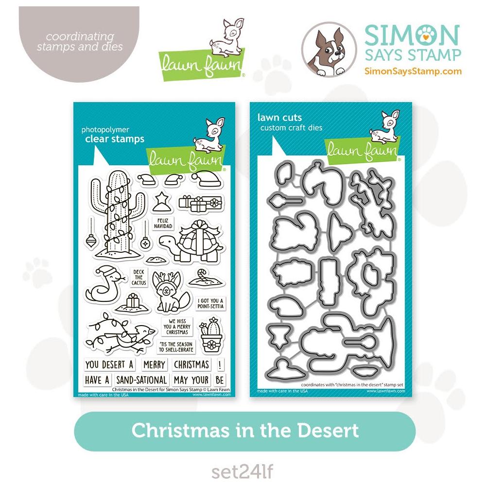 Lawn Fawn Christmas in the Desert STAMPtember Exclusive Stamp and Die Set