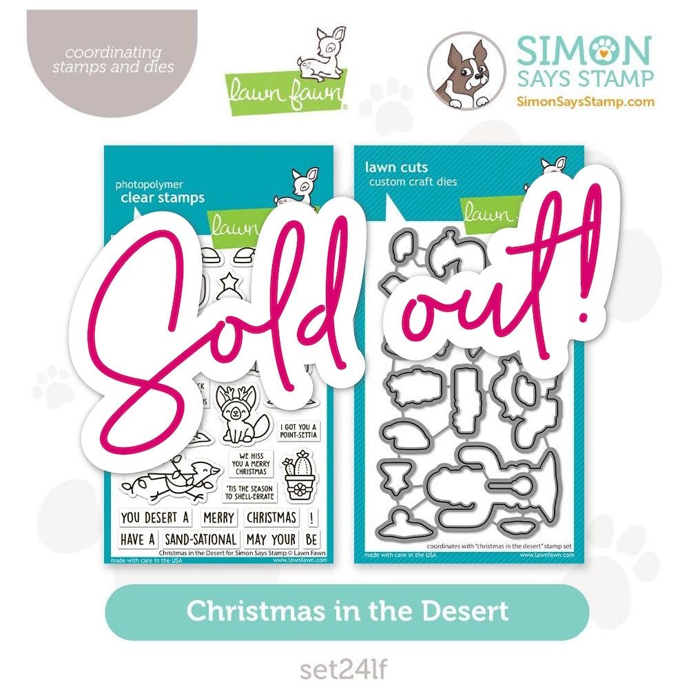 Lawn Fawn Christmas in the Desert STAMPtember Exclusive Stamp and Die Set SOLD OUT