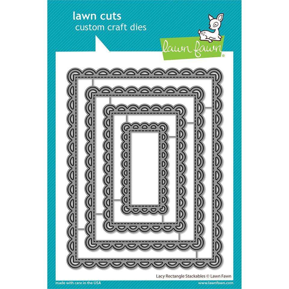 Lawn Fawn Lacy Rectangle Stackables Dies lf3619