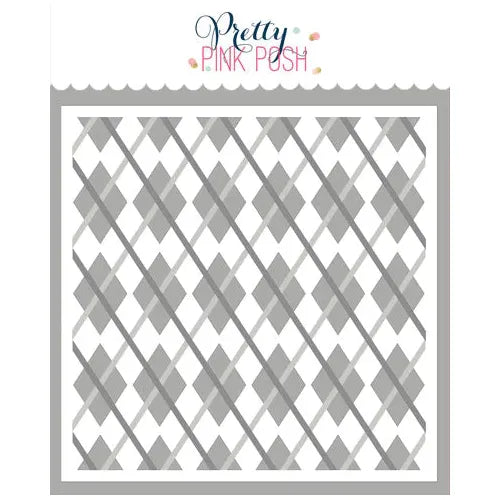 Pretty Pink Posh Layered Argyle Stencils