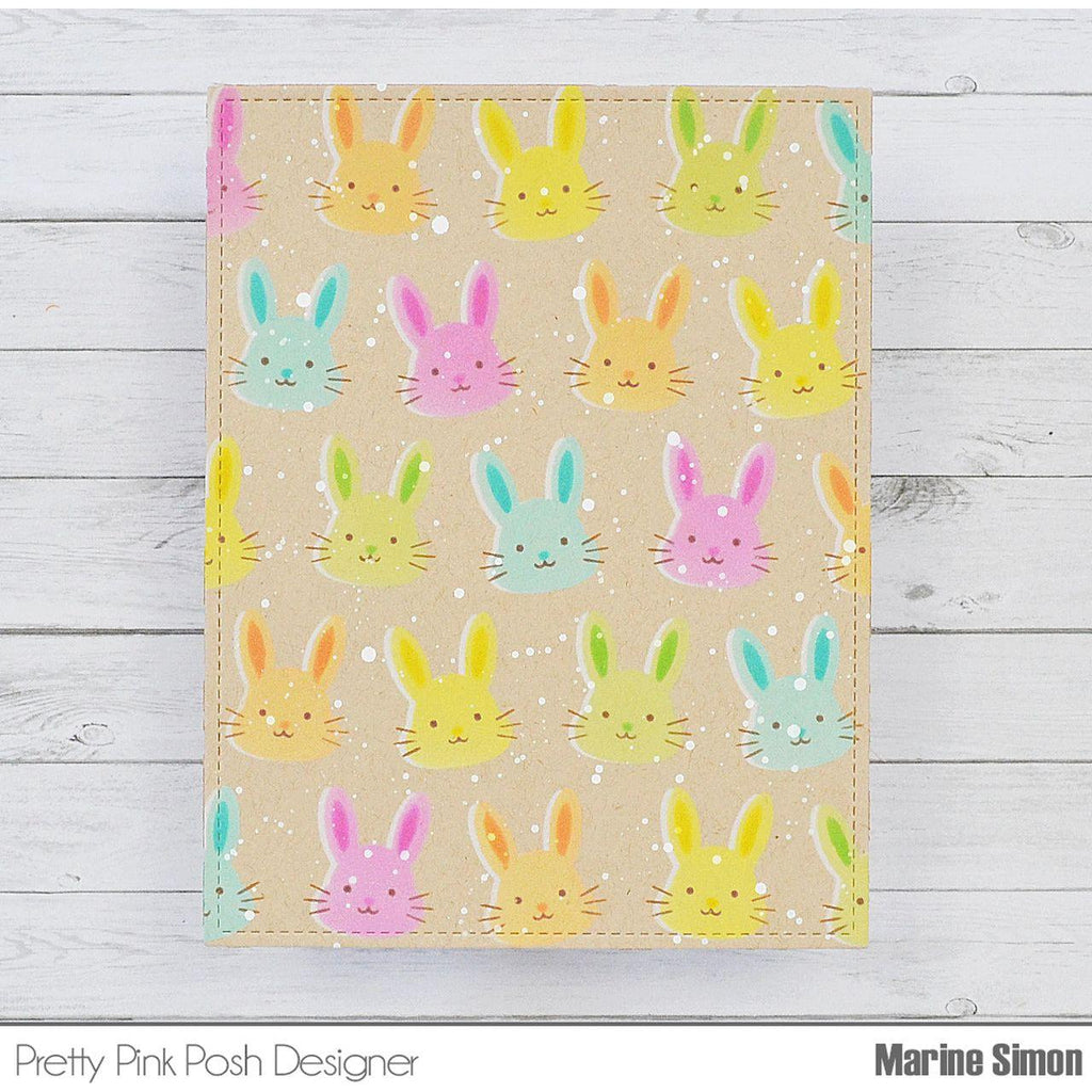 Pretty Pink Posh Layered Easter Bunnies Stencils cute bunnies