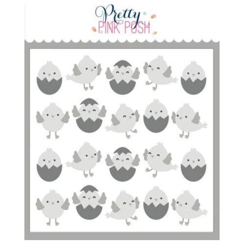 Pretty Pink Posh Layered Chicks Stencils