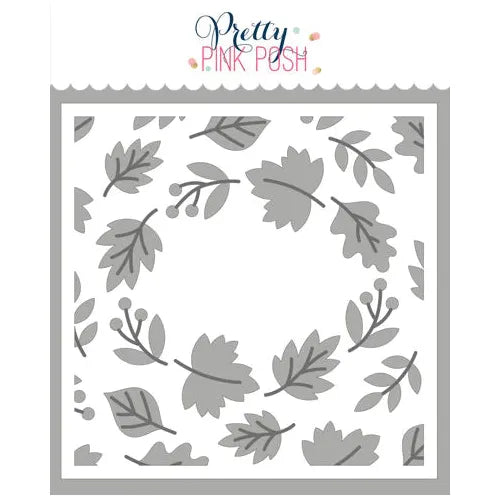 Pretty Pink Posh Layered Fall Wreath Stencils