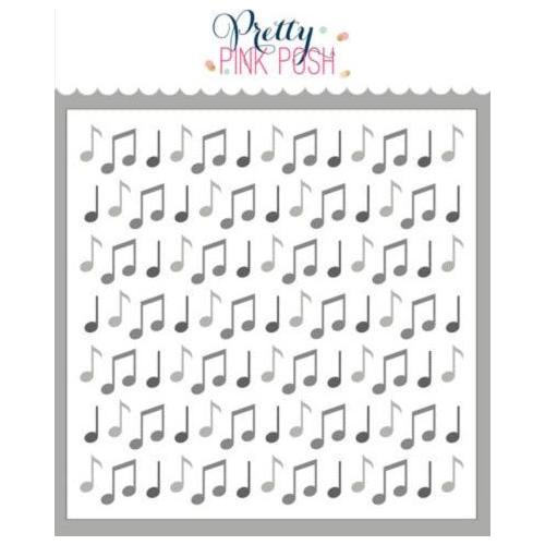 Pretty Pink Posh Layered Music Notes Stencils