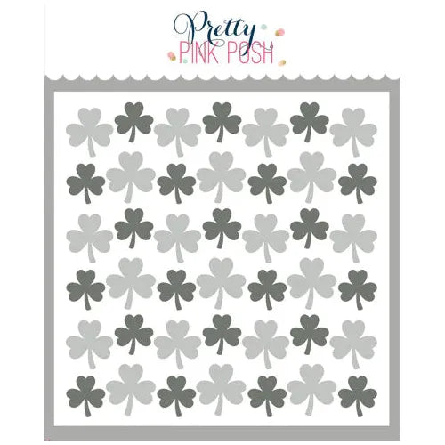 Pretty Pink Posh Layered Shamrocks Stencils