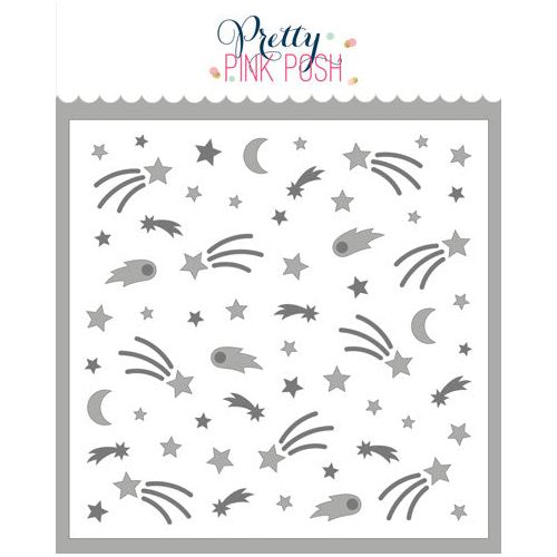 Pretty Pink Posh Layered Shooting Stars Stencils