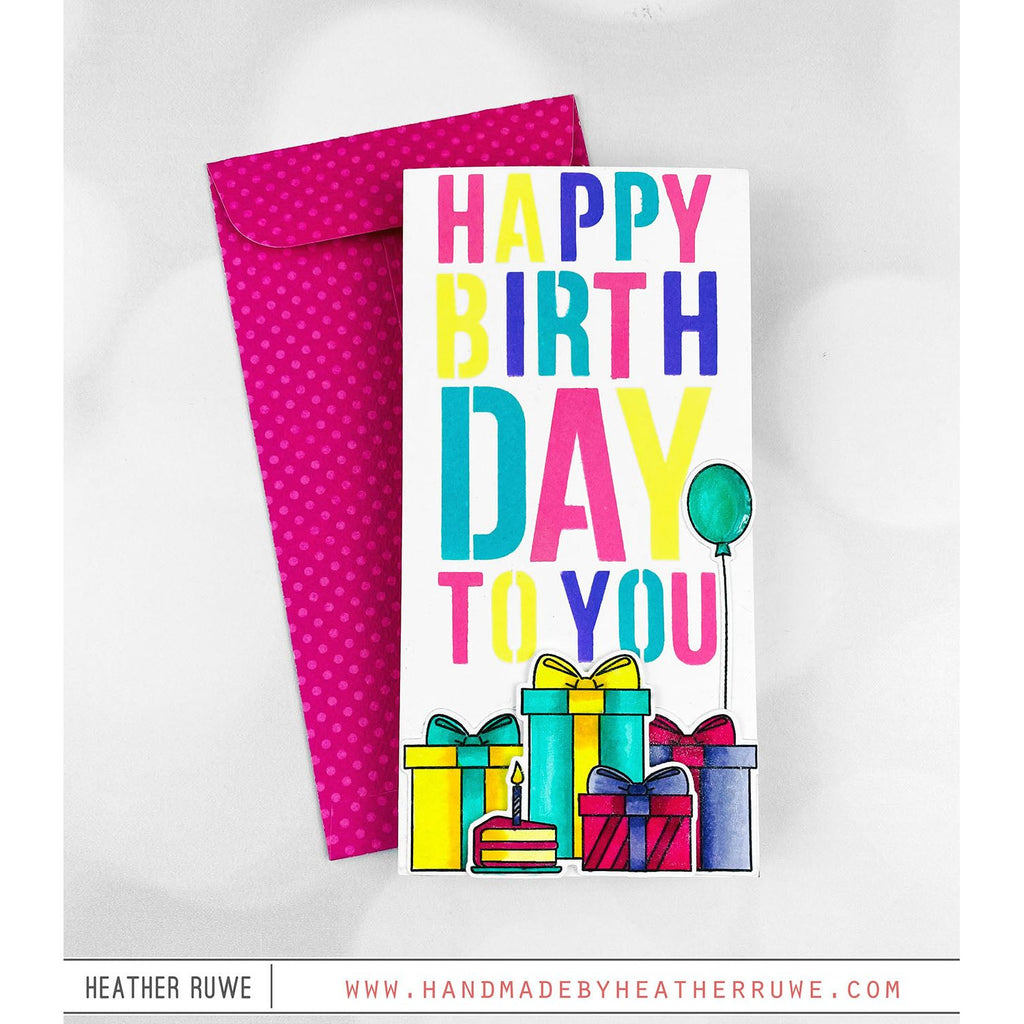 CZ Design Stencils Layering Birthday czt010 Out Of This World