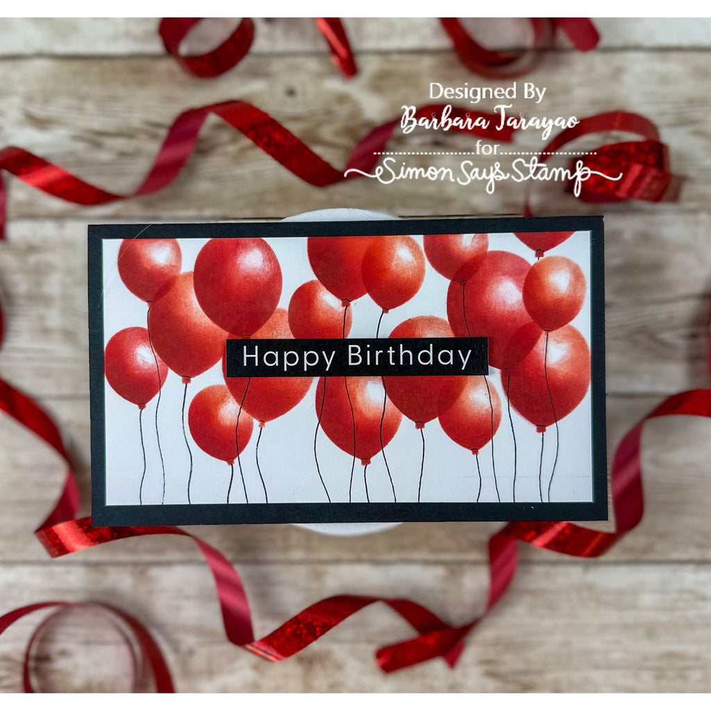 Simon Says Stamp Stencils and Dies Big Birthday Bundle set879bb Sweet Wishes Birthday Card