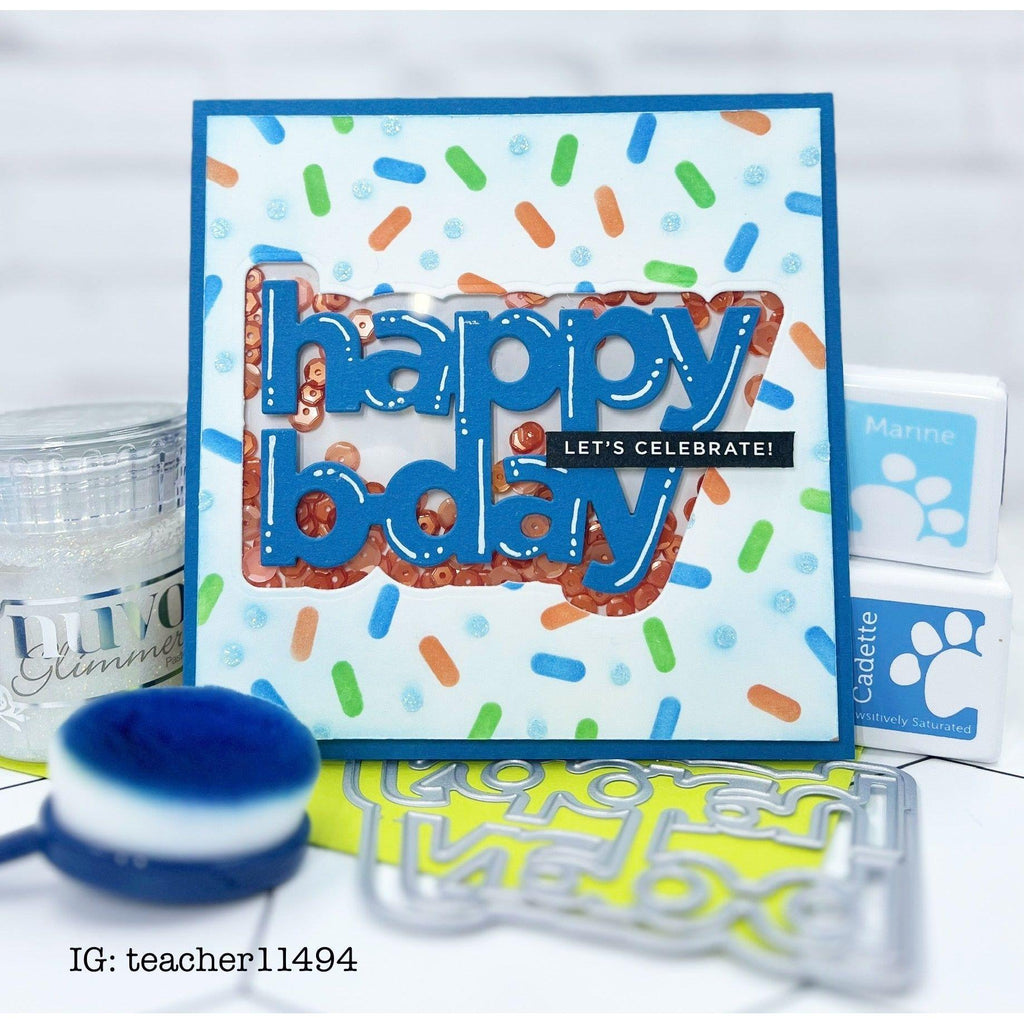 Simon Says Stamp Stencils Layering Sprinkles 1057st Stamptember Birthday Card | color-code:ALT03