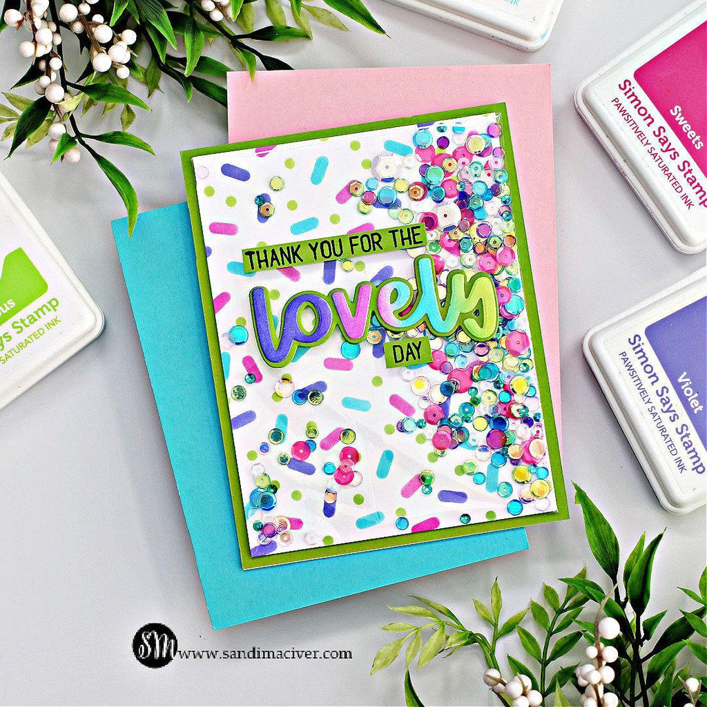 Simon Says Stamp Stencils Layering Sprinkles 1057st Stamptember Lovely Day Card | color-code:ALT02