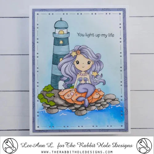 The Rabbit Hole Designs High Tide Clear Stamp and Die Set you light up my life