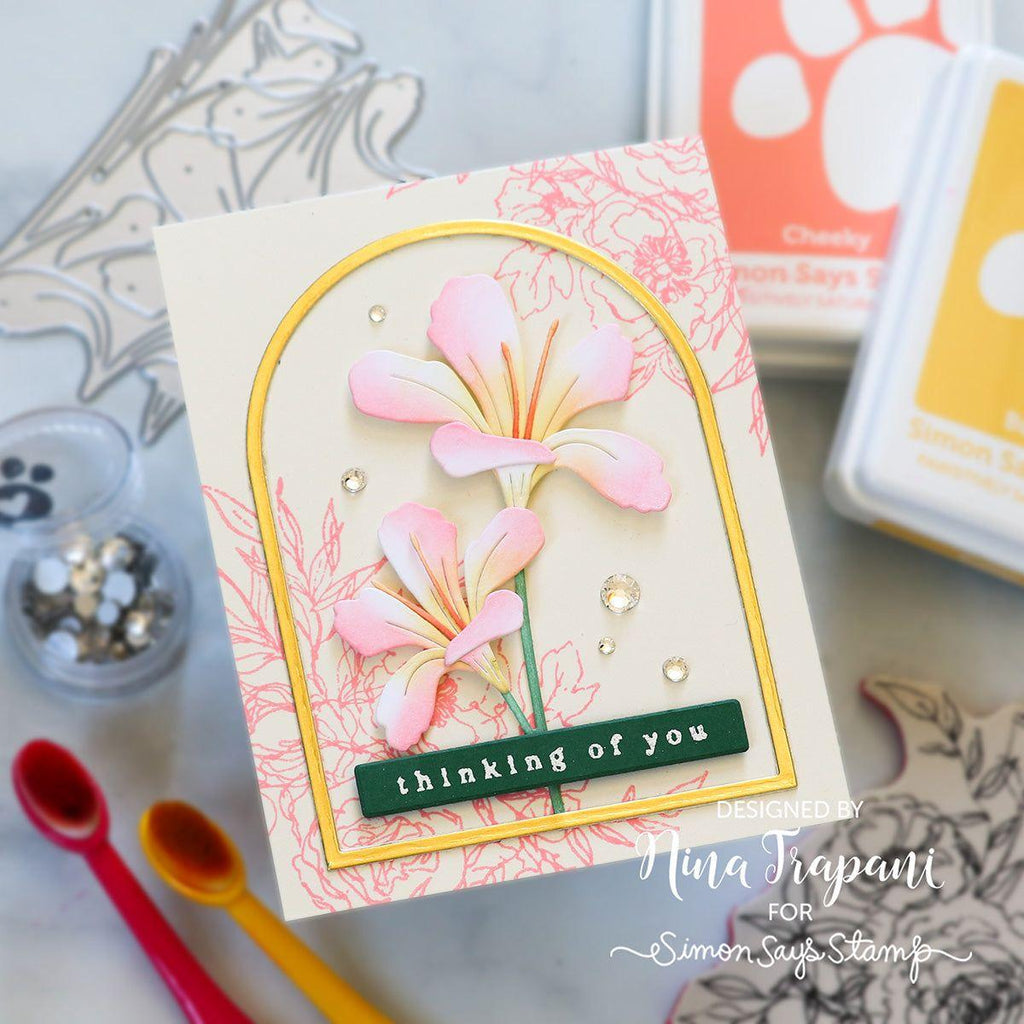 Simon Says Stamp Lily Duo Wafer Dies s928 Sunny Vibes Thinking of You Card | color-code:ALT01