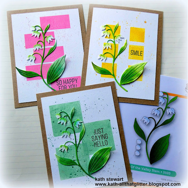 Simon Says Stamp Lily of the Valley Stem Wafer Dies s920 Sunny Vibes Lily of the Valley Cards | color-code:ALT02