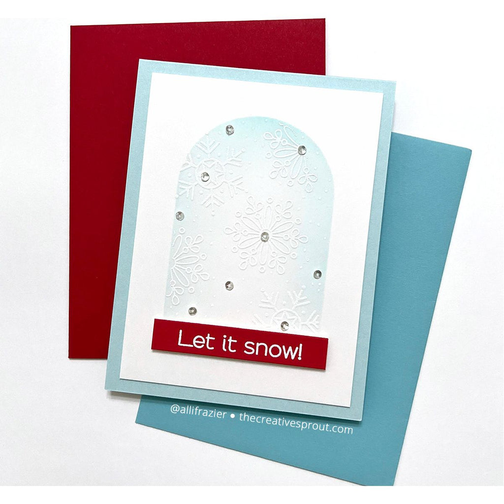 Simon Says Stamp Stencils Lined Arches ssst221700 Stamptember Let it Snow Card | color-code:ALT01